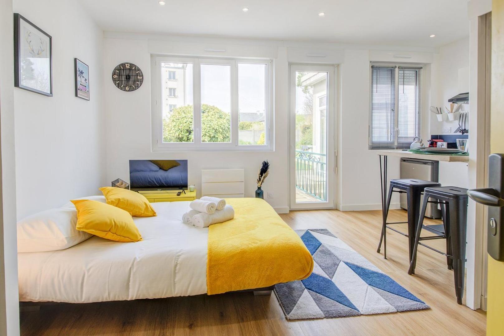 Le Yellow, Studio Renove, Tout Confort, Jardin Leilighet Saint-Jacques-de-la-Lande Eksteriør bilde